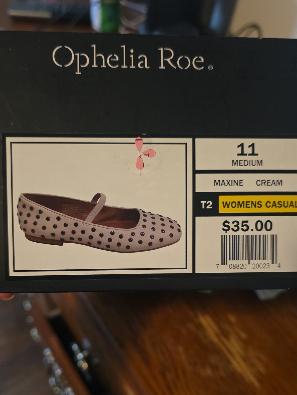 Ophelia Roe Maxine Cream Polka Dot Mary Jane Flats